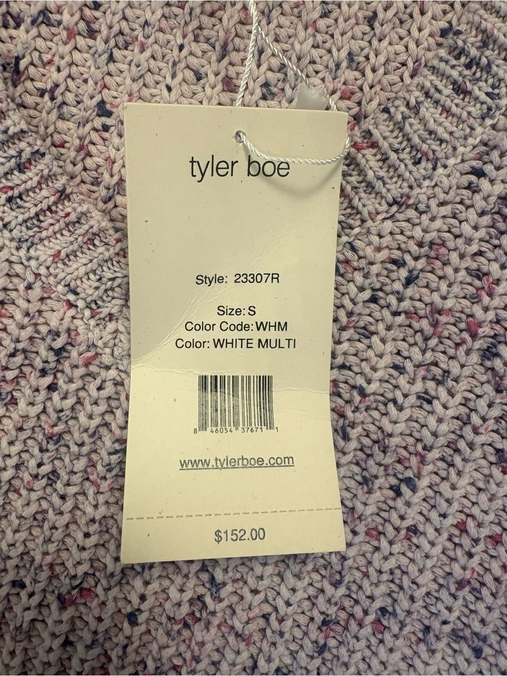 Tyler Böe NWT Fisherman Sweater Chunky Knit Pullover White Multi Speckled | S - Picture 5 of 10